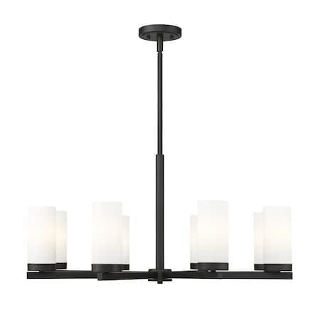 Z-Lite Danica 8 Light Chandelier, 31.5in. W x 15.25in. H, Matte Black 3044-8MB